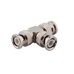 10x BNC adapter plug male 3 Way "T" type splitter adapter for CCTV cables - Picture 1 of 3