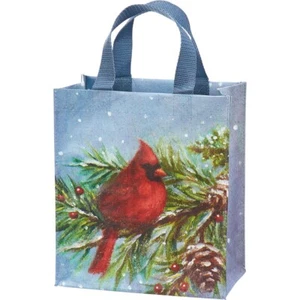 Cardinal on Pine Bough Small Daily Market Tote - Picture 1 of 3