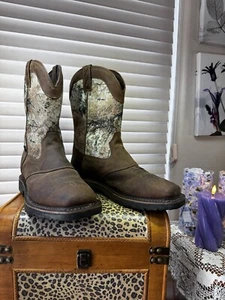 CABELA'S COWBOYSTIEFEL LEDER UND CAMO, DRY-PLUS WASSERDICHT, GR. 13D, EINMAL GETRAGEN++ - Bild 1 von 19