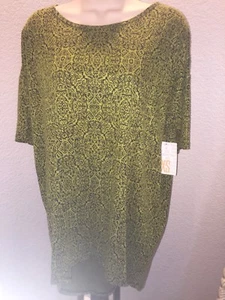 Lularoe New Green And Black Irma XS new with tags so pretty  - Picture 1 of 6