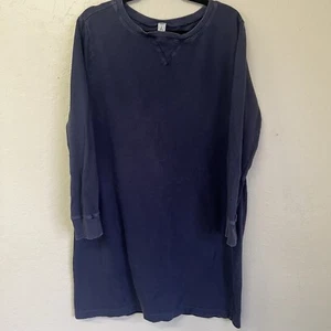 Old Navy Garment Dyed Navy Blue Sweatshirt Mini Dress Gr. L GUC - Bild 1 von 5