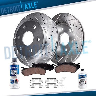 11.65'' Front Drilled Rotors Ceramic Brake Pads for Nissan Frontier Pathfinder - Image 1 of 4