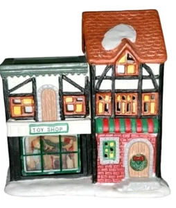 Holiday Time Christmas Village Building Toy Shop No Light House Glass Window - Picture 1 of 5