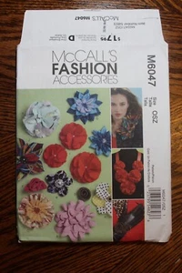 McCall's M6047 Accesorios de Moda Costura Artesanía Patrón Tela Flores Sin Cortar - Imagen 1 de 3