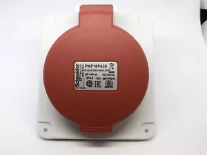 Schneider Electric PKF16F435 Panel Socket Angled Pk Pratika Screw 16A, White - Picture 1 of 4