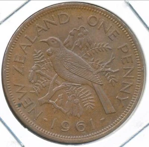 Nueva Zelanda 1961 un centavo 1a Isabel II - sin circular - Imagen 1 de 3