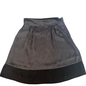 Attention Two Tone Silky Aline Knee Length Skirt Sz SM Office Work Dressy - Picture 1 of 10