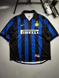 INTER MILAN F.C. 1998-99 VINTAGE SHIRT JERSEY SOCCER SIZE-XL - Picture 1 of 8