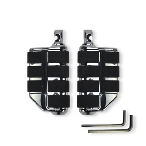 Chrome Male Mount Highway Foot Pegs Rest Fit For Harley Dyna Fat Bob Street Bob - Picture 1 of 7