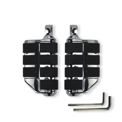 Chrome Male Mount Highway Foot Pegs Rest Fit For Harley Dyna Fat Bob Street Bob - Image 1 of 4