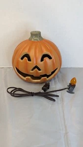 Soffiatore Jack-O-Lantern Zucca Classica 8" Alta Illuminazione Elettrico FUNZIONA VINTAGE? - Foto 1 di 11
