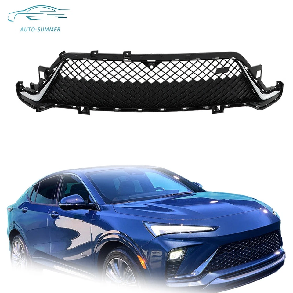 For 2024 Buick Envista Front Bumper Upper Grille Grill Mesh Plastic Black Chrome Foto 1 de 4