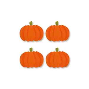 Roeda Brighten Life Set of 4 Metal Art magnets Fall Pumpkins Orange Halloween - Picture 1 of 2