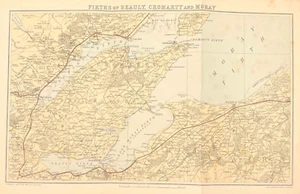 Map 2 Firths of Beauly Gazetteer of Scotland by Bartholomew 1884 - Picture 1 of 2