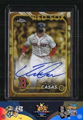 2024 Topps Chrome Guilded Triston Casas /99 Auto #CGA-TCA - Image 1 of 2