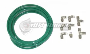 Nickel Plated PUSH LOCK Green Vacuum Fitting Kit for Turbo, Wastegate & Solenoid - Foto 1 di 2