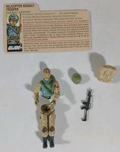 VINTAGE HASBRO 1983 G.I JOE V1 ACTION FIGURE AIRBORNE 100% COMPLETE BROKEN Torso - Picture 1 of 17