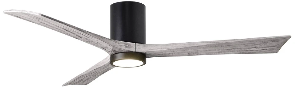 60" Matthews Irene 3H Black and Barnwood Remote Hugger LED Ceiling Fan - Image 1 of 1