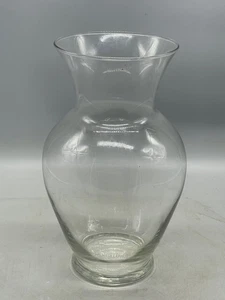 Klarglas Blumenvase frische trockene Blumengestecke klassischer Stil 10,5" LESEN - Bild 1 von 5