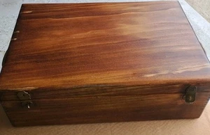 VTG Tarnish Proof Chest Silverware/Flatware Case with Velvet Felt Brass Hardware - Picture 1 of 15