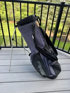 Purple PING HOOFER Golf Stand Bag - Dual Straps, 4-Way Divider - Picture 1 of 12