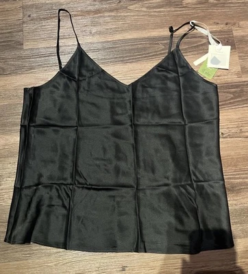 Lilysilk Camisole Top 100% Mulberry Black Tank XL NWT Women Luxury - Image 1 of 4
