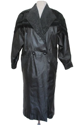 Maxi Abrigo De Colección Wilsons Cuero XS Mujer Cuero Negro Extraíble Forro Aislante Foto 1 de 4