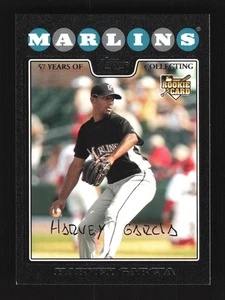 Harvey Garcia Florida Marlins Topps 2008 negro #492 SN/57 - Imagen 1 de 2