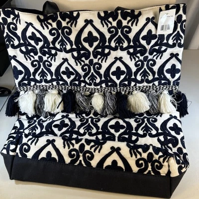 Bolso de Mano Alfombra Tapiz Vintage Grande Damasco Borlas Cierre Abierto Usado en Excelente Condición  Foto 1 de 4