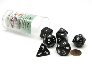 Juego de 7 OptiDice numéricamente equilibrados: D4 D6 D8 D10 D12 D20 - Elige tu color - Imagen 1 de 4