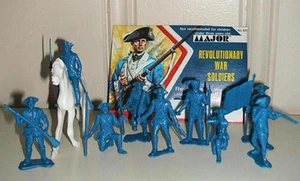 MPC-676B "American Revolutionary War French Inf" 25 pcs BLUE Plastic Soldiers - Picture 1 of 1