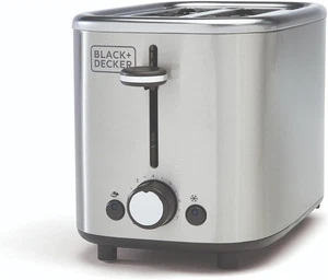 Black+Decker TR0012SS 2-Slice Toaster, Stainless Steel - Picture 1 of 2