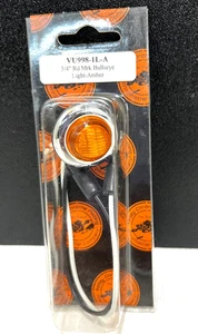 3/4" Amber Bullseye Marker Light w/Chrome Trim *NOS VU998-1L-A - Picture 1 of 3
