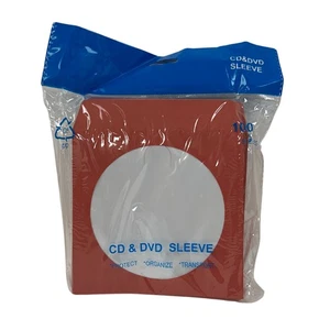 Rote Farbe Papier CD Hüllen mit Fenster & Klappe Lot - Bild 1 von 3