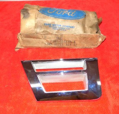 NOS 1973 Mercury LH Front Fender Marker Bezel Marquis Monterey Colony Park 1974 - Image 1 of 4