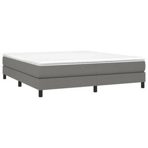 Bed Frame Upholstered Mattress Foundation Bedroom Furniture Fabric vidaXL - Picture 1 of 84
