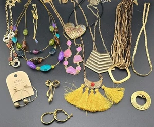 Vintage - Neu Mix Schmuck Lot Brosche Schal Clip Coldwater Creek Goldette Cloie Lieba - Bild 1 von 8