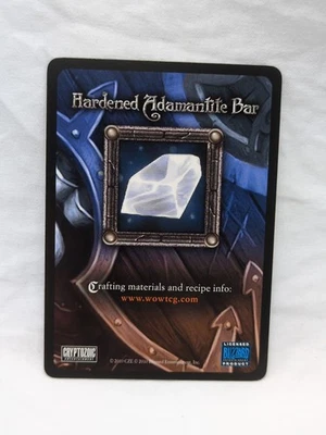 Wow Tcg Hardened Adamantite Bar Crafting Card - Image 1 of 4