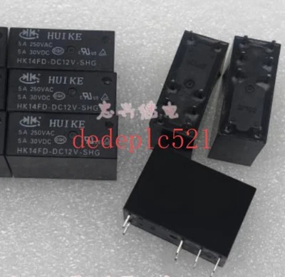 3 PCS NEW HK14FD-DC12V-SHG Power Electromagnetic Relay - Image 1 of 3