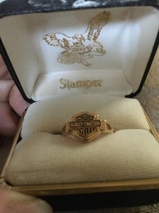 Harley Davidson Ring NIB Silhouette Size 7 R7094/70 10k Yellow Gold - Picture 1 of 4