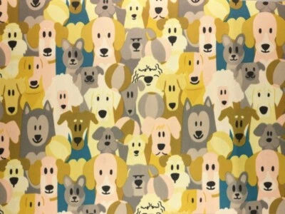 KURZWAREN DIREKT Wasserdichter Oxfordstoff 0,5m Premiumstoff Taschenstoff Planenstoff Hunde gelb