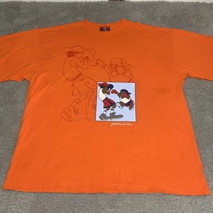 Vintage Fubu Platinum Fat Albert T Shirt Mushmouth Rudy Boxing 3XL Orange - Picture 1 of 10