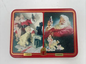 Coca Cola Nostalgic Christmas Santa Claus Playing Cards in Tin (1996) (2 Decks) - Picture 1 of 2