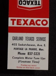 70er Jahre? Garland Texaco Gas Service Manitoba Reifen Portage La Prairie MB Kanada - Bild 1 von 1