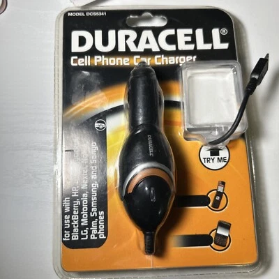 2 x Worlds Best Car Charger For Android Phones DURACELL 1-Piece Construction NIP - Image 1 of 2