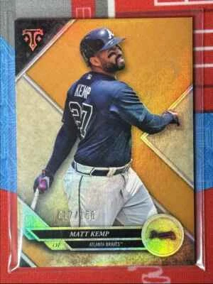 2017 Topps Triple Threads Amber Matt Kemp Kemp 017/150 Atlanta Braves #56 - Image 1 of 2