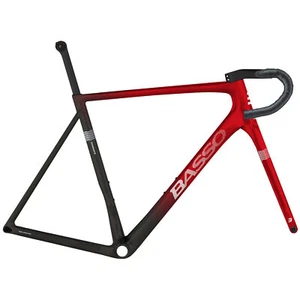 Basso Diamante Carbon Road Bike Frameset - 56cm Large Disc Brake Red Fade - Picture 1 of 10