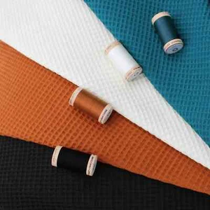 Waffle Cotton Honeycomb Pique Honeycomb Soft Natural Sewing Fabric Bathrobes - Picture 1 of 31