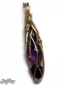 Black Stone Yellow Gold Filled Fashion 