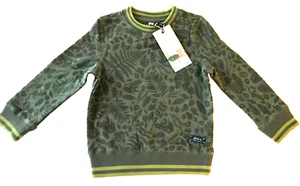 JOULES Nature Print Lightweight Sweatshirt -Olive Green -  NWT Boys 4 Y - Picture 1 of 2